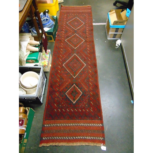 78 - Red ground Persian runner 96 x 24.5