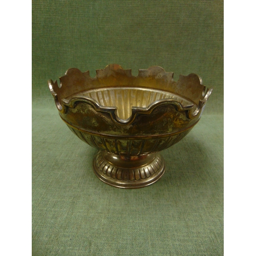 98 - Antique plated Monteiths bowl.