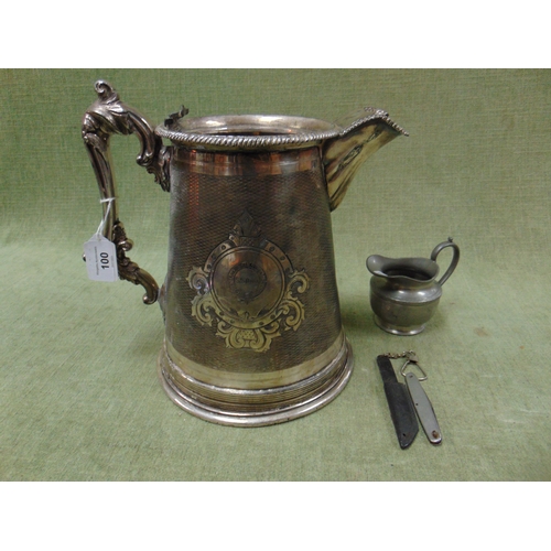 100 - Large Walker and Hall Sheffield plated tankard, commemorating the International Navigation Co. 10