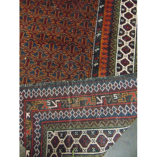 2 - Persian red and black prayer rug, 57 x 36