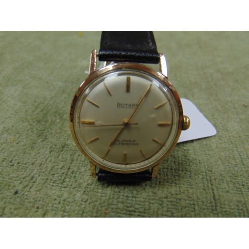 470 - Rotary 25 jewels self winding wrist watch, in 9ct gold case.