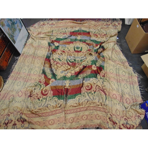 36 - Vintage embroided table cover, having floral pattern.