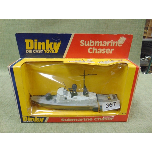 367 - Boxed Dinky diecast toys - Submarine Chaser, 673.