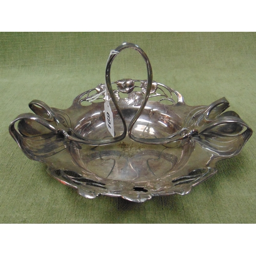 169 - Orivit plated bowl, having shaped handle.