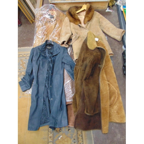 355 - Three vintage coats and two others. (5)