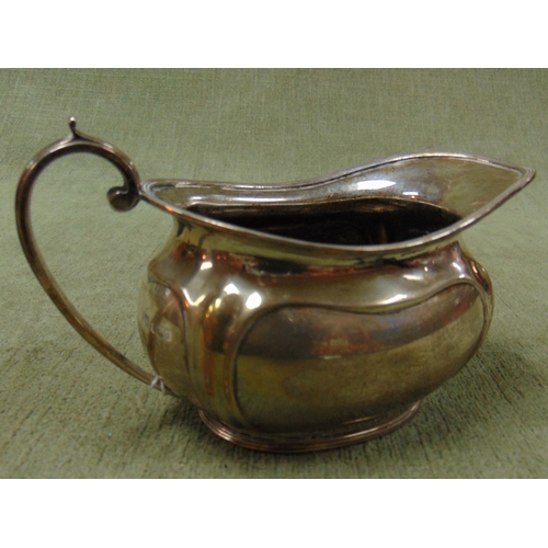 4 - Silver milk jug having loop handle, maker Harrison Bros & Howson, Sheffield 1918. 6 ozt.