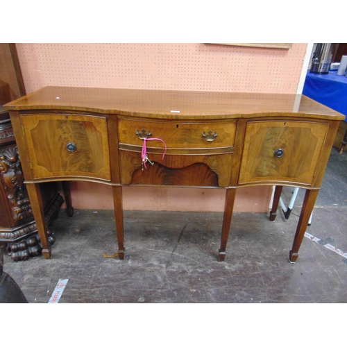 442 - Reproduction mahogany inlaid sideboard. 36 x 59 x 21