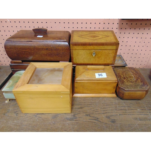 96 - Collection of trinket boxes.