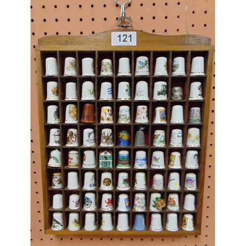 121 - Collection of china thimbles.