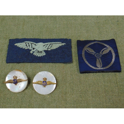 123 - Two 2nd World War sweetheart brooches and patches.