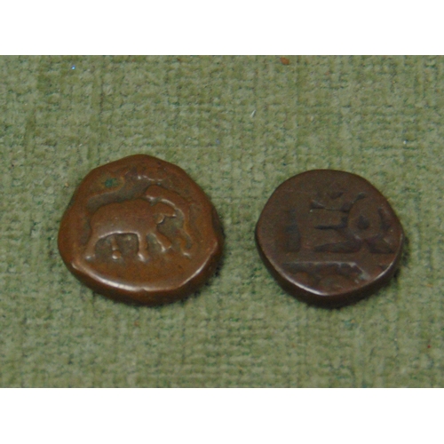 165 - Two old Indian copper coins.