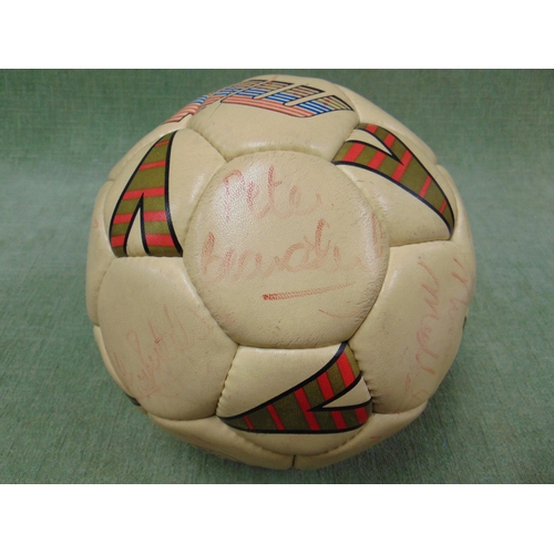 190 - Mitre Delta Astra 1990 World Cup England football, bearing signatures.