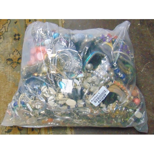 201 - 12 kilo bag of costume jewellery.