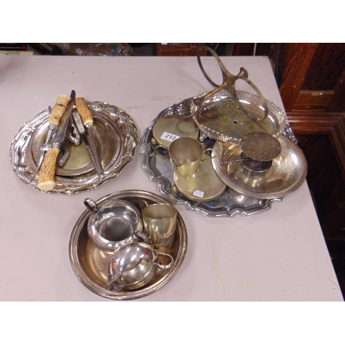 212 - Collection of plated ware.