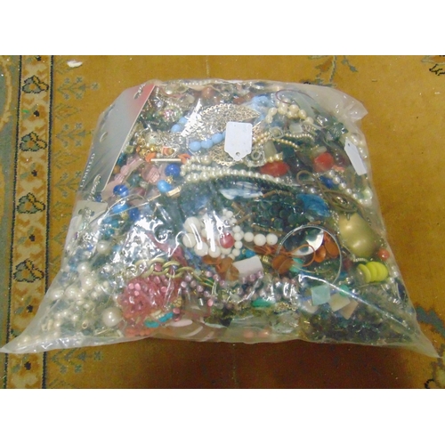 217 - 12 kilo bag of costume jewellery.