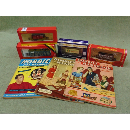 246 - Three volumes, Hobbies Handbook, and a small quantity of collectable model vehicles.