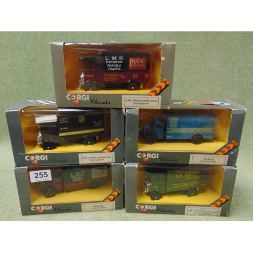 255 - Five boxed Corgi collectable model vehicles.