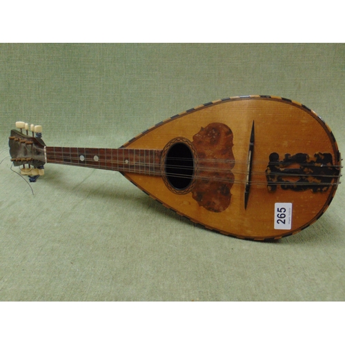 265 - Good inlaid rosewood mandolin.