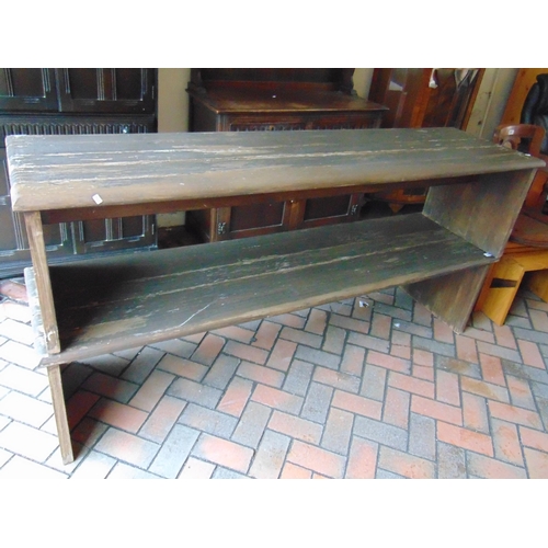 366 - Retro school bench. 18 x 74 x 18