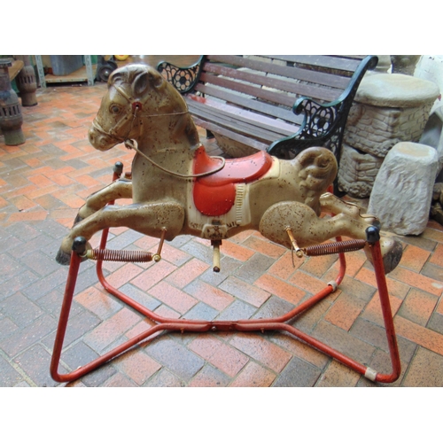 374 - Mobo vintage tin rocking horse.