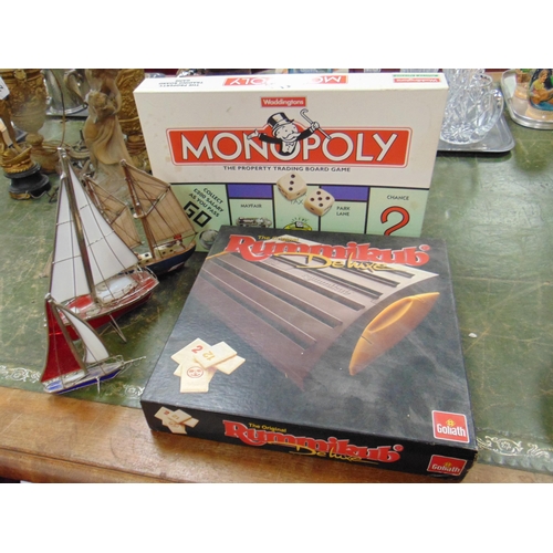 399 - Monopoly game, sailing vessel, etc.