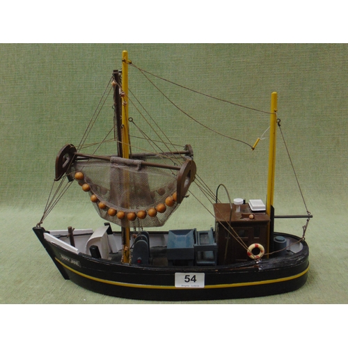 54 - Scratch built model tugboat. 14x15