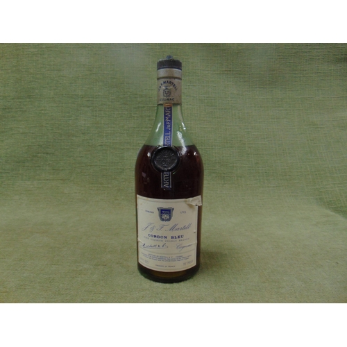 1 - One bottle, F&F Martell Cordon Bleu fine liqueur cognac brandy. 24Fl ozs. 70 % proof.