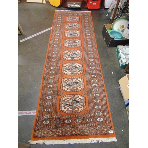 452 - Bokarah orange ground runner, 100 x 32