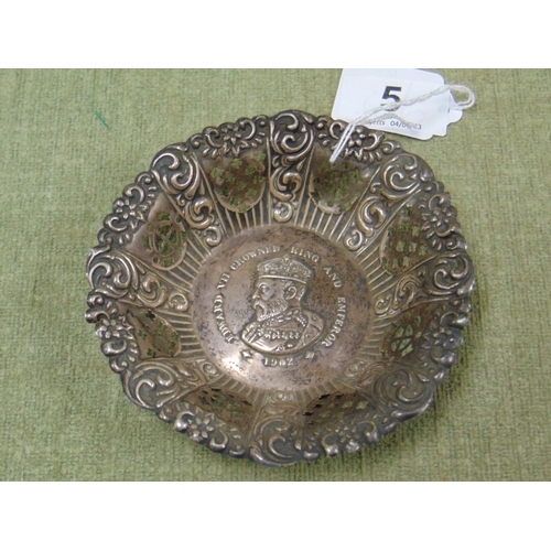 5 - Silver dish, commemorating King Edward VII .