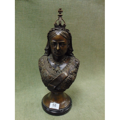 58 - Reproduction Bronze model of Queen Victoria.17