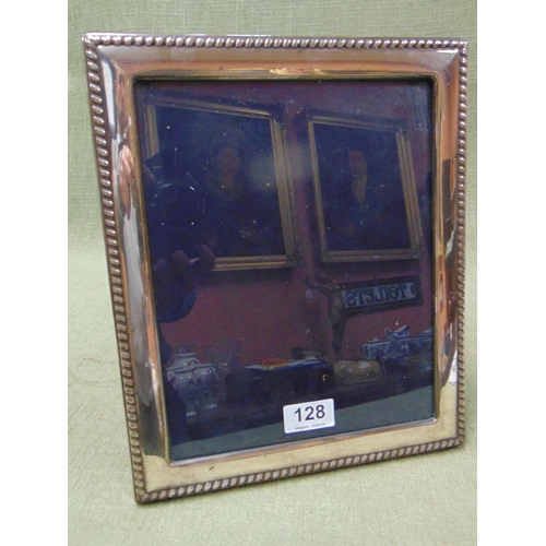 128 - Rectangular silver framed photograph frame, maker Carr's of Sheffield Ltd, 1988. 12 x 10