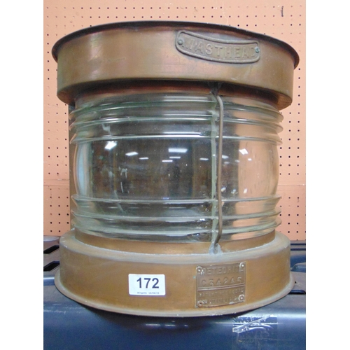 172 - Copper mast head lamp.