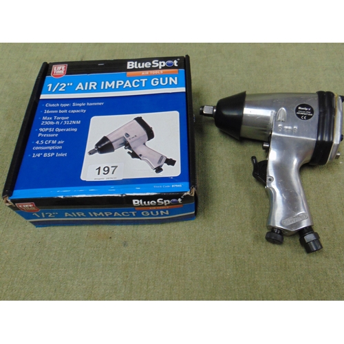 197 - Boxed Blue Spot 1/2 Air impact gun.