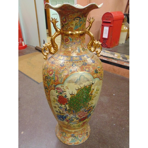 203 - Large reproduction Oriental vase. 35