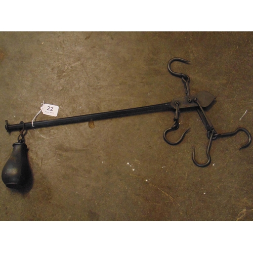 22 - Antique set of butcher's scales.