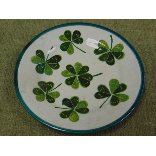 270 - Wemyss circular plate, decorated with hand painted shamrocks, impressed mark to back, 5