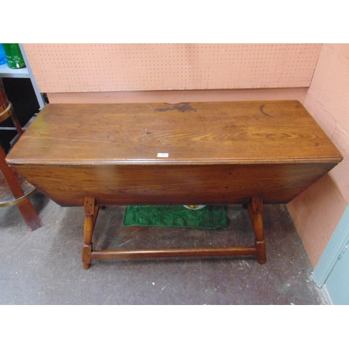 90 - Antique elm dough bin, rectangular lift off top, on turned supports and plain stretchers. 27 x 48 x ... 