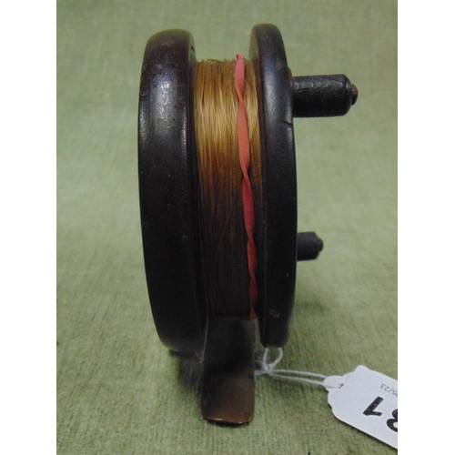 131 - Antique wooden fly fishing reel.