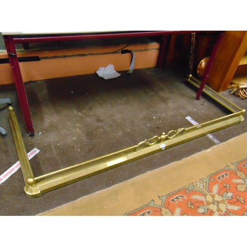 239 - Large brass adjustable fire curb, 69