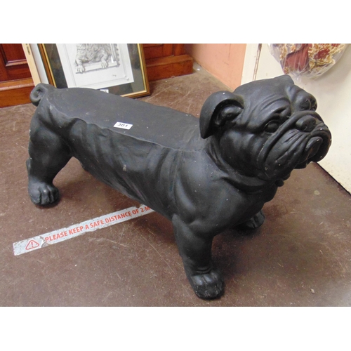 301 - Painted bulldog figure, 19 x 28