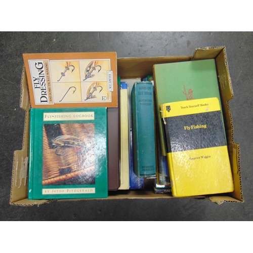 74 - Box of fishing books.