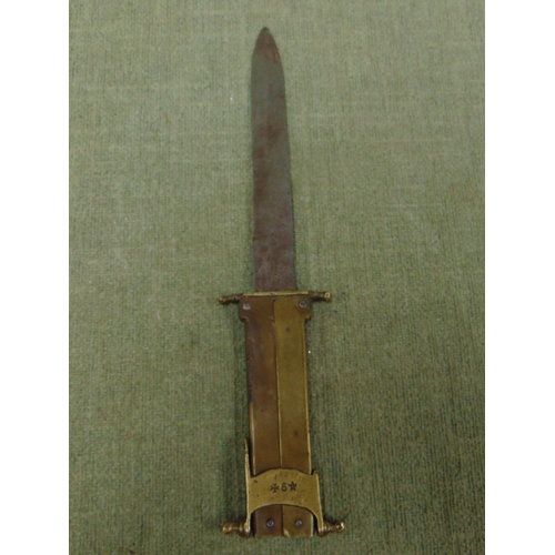 121 - Second World War German butterfly combat knife.