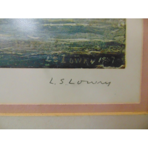 300 - L.S.Lowry RA, 1887 - 1976 -  framed and glazed artist proof print, Deal beach,  published by Venture... 