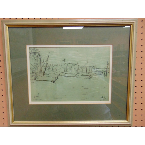 300 - L.S.Lowry RA, 1887 - 1976 -  framed and glazed artist proof print, Deal beach,  published by Venture... 