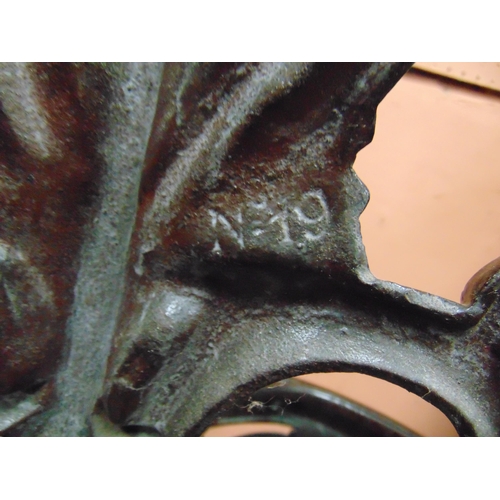 384 - Good Coalbrookdale antique cast iron hall stand, of naturalistic form, Registration mark C-B-Dale Co... 