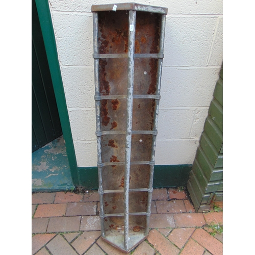 437 - Galvanised animal feeding trough, 48