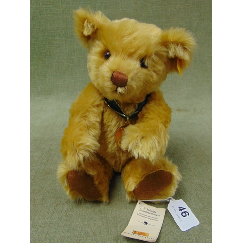 46 - Steiff mohair Danbury Mint 2001 teddy bear.