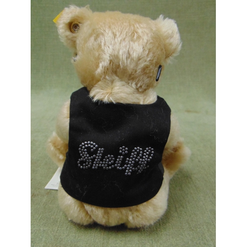 51 - Steiff blonde biker teddy bear.