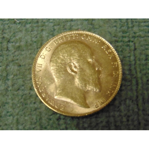 6 - 1907 gold Sovereign.