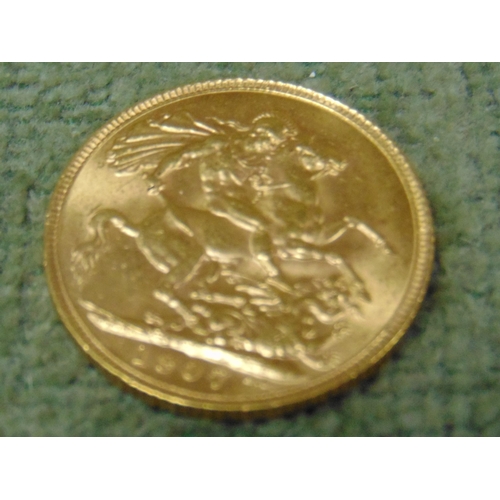 6 - 1907 gold Sovereign.